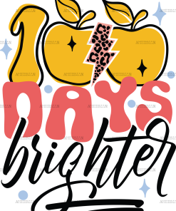 100 Days Brighter Apples-1 DTF Transfer