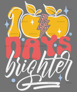 100 Days Brighter Apples-2 DTF Transfer