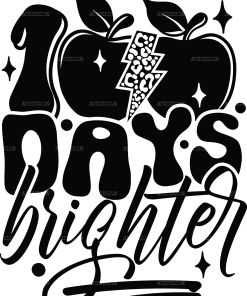 100 Days Brighter Apples-4 DTF Transfer