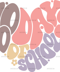 100 Days Of School Heart-1 DTF Transfer