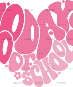 100 Days Of School Heart-2 DTF Transfer