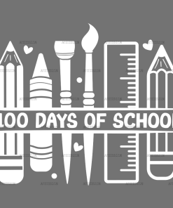 100 Days Of School Stationery-3 DTF Transfer