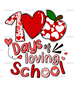 100 Days Of Loving School DTF Transfer