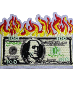 Burning Dollar Patch (Small/Embroidery)