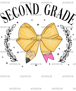 2nd Grade Bow DTF Transfer