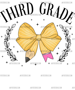 3rd Grade Bow DTF Transfer