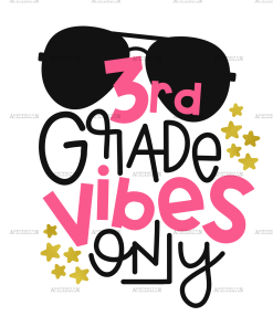 3rd Grade Vibes Only DTF Transfer