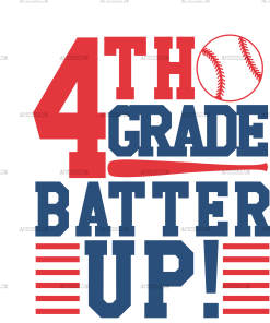4th Grade Batter Up DTF Transfer