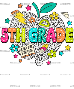 5th Grade Apple DTF Transfer