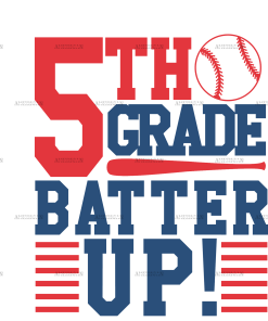 5th Grade Batter Up DTF Transfer