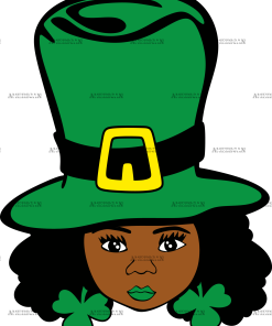 Afro Lucky Girl-1 DTF Transfer