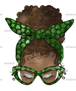 Afro Lucky Girl-2 DTF Transfer