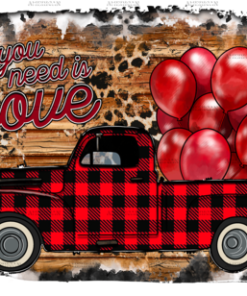 All You Need Is Love Balloons Truck DTF Transfer