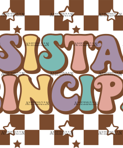 Assistant Principal Checkered  DTF Transfer