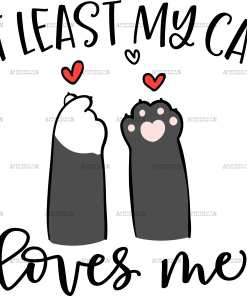 At Least My Cat Loves Me DTF Transfer