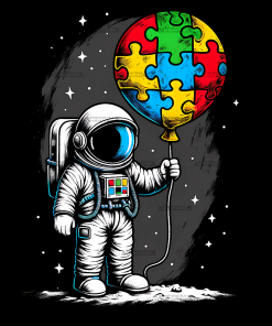 Autism Astronaut DTF Transfer