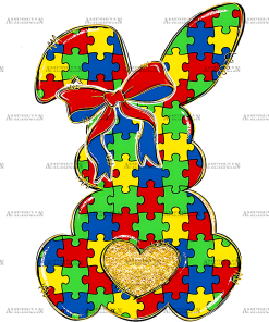 Autism Bunny DTF Transfer