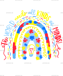 Autism Rainbow DTF Transfer