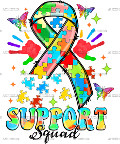 Autism Support Squard-2 DTF Transfer