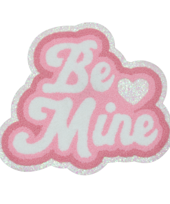 Be Mine Pink Glitter Patch (Large/Chenille)
