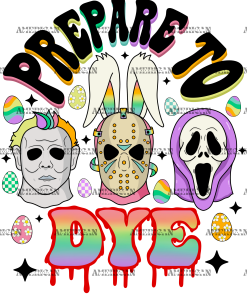 Bad Bunny Easter Prepare To Dye DTF Transfer