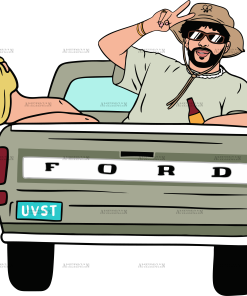 Bad Bunny Ford Truck Dtf Transfer