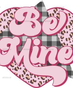 Be Mine Leopard Heart DTF Transfer