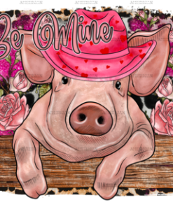 Be Mine Pig-1 DTF Transfer
