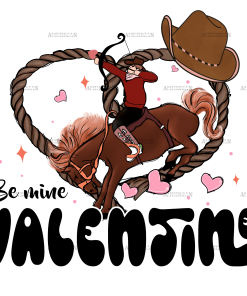 Be Mine Valentine Cowboy DTF Transfer