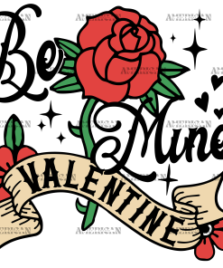 Be Mine Valentine Rose-3 DTF Transfer