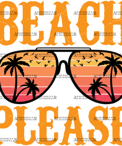 Beach Please Goggles DTF Transfer