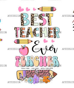 Best Teacher Ever-4 UV DTF Transfer