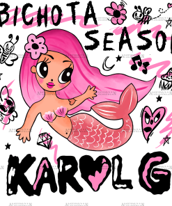 Bichota Season Karol G Mermaid Dtf Transfer