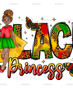 Black Princess DTF Transfer