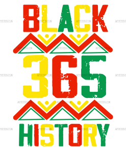 Black 365 History DTF Transfer