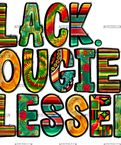 Black Bougie Blessed DTF Transfer