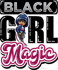 Black Girl Magic Pink DTF Transfer