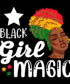 Black Girl Magic Star DTF Transfer