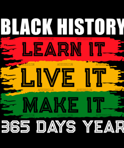 Black History 365 Days Year DTF Transfer