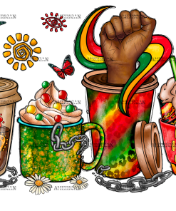 Black History Month Coffee Cups DTF Transfer