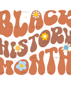 Black History Month Groovy DTF Transfer