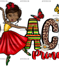 Black Princess DTF Transfer