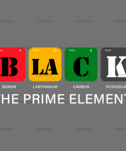 Black The Prime Element-2 DTF Transfer