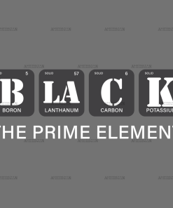 Black The Prime Element-3 DTF Transfer