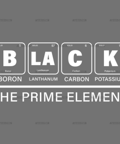Black The Prime Element-6 DTF Transfer