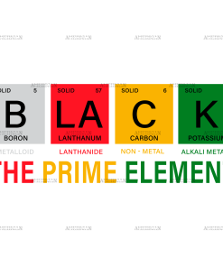 Black The Prime Element-7 DTF Transfer