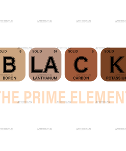 Black The Prime Element-8 DTF Transfer
