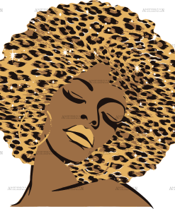 Black Women Panther Hair DTF Transfer