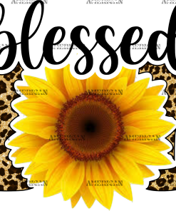 Blessed Mom Cheetah Sunflower DTF Transfer