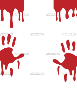 Blood Dripping Hand-2 UV DTF Transfer